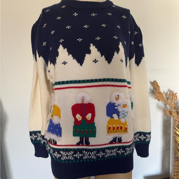 Vintage Jennifer Moore hand knit novelty rare winter arctic Eskimo sweater. - Picture 2 of 13
